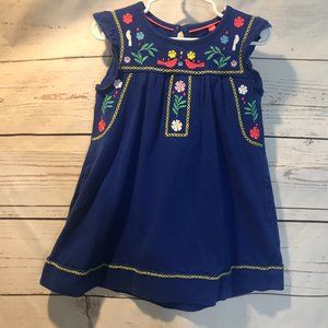 Mini-Boden Blue Cotton Dress - 2-3Y